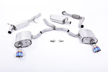 Load image into Gallery viewer, Audi A4 2.0 B9 Quattro - Resonated (Quieter) Cat-Back Exhaust System with Dual GT-100 Burnt Titanium Trims