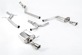 Audi A4 2.0 B8 S line (Manual) - Non-Resonated (Louder) Cat-Back Exhaust System with Duel Outlet GT100 Trims