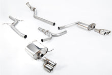 Load image into Gallery viewer, Audi A4 2.0 B8 S line (Manual) - Non-Resonated (Louder) Cat-Back Exhaust System with Quad-outlet GT80 Trims