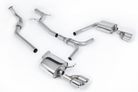 Audi A4 2.0 B8 S line (Tiptronic) - Non-Resonated (Louder) Cat-Back Exhaust System with Quad-outlet GT80 Trims