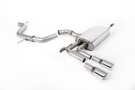 Audi A3 2.0T FSI - Non-Resonated (Louder) Cat-Back Exhaust System with GT-80 Polished Trims