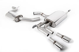 Audi A3 2.0T FSI - Resonated (Quieter) Cat-Back Exhaust System with GT-80 Polished Trims