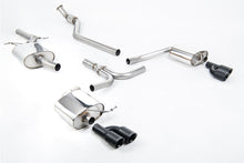 Load image into Gallery viewer, Audi A4 2.0 B8 S line (Manual) - Resonated (Quieter) Cat-Back Exhaust System with Cerakote Black Quad-outlet Trims