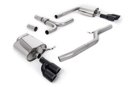 Audi A5 3.0 TDI - Cat-Back Exhaust System with Quad Outlet GT-80 Cerakote Black Trims