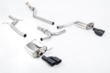 Load image into Gallery viewer, Audi A4 2.0 B8 S line (Manual) - Non-Resonated (Louder) Cat-Back Exhaust System with Cerakote Black Quad-outlet Trims