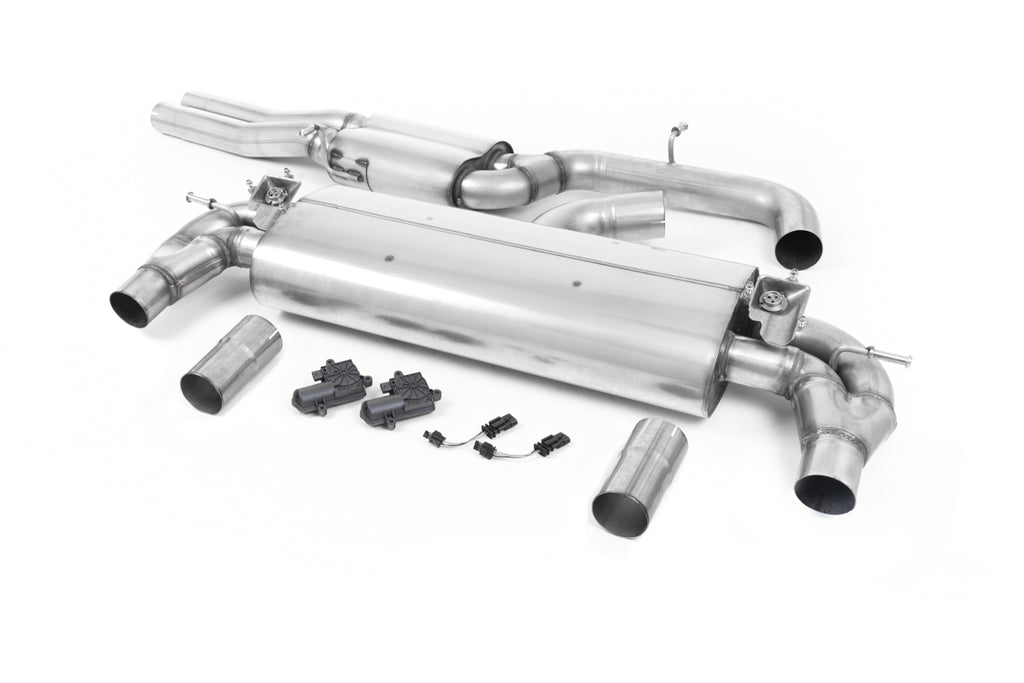 Audi RS3 8V - Resonated (Quieter) Cat-Back Exhaust System with Polished Oval Trims