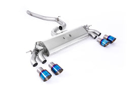 Audi S3 8V.2 - Non-Resonated (Louder) GPF/OPF-Back Exhaust System with Quad Round Burnt Titanium Trims