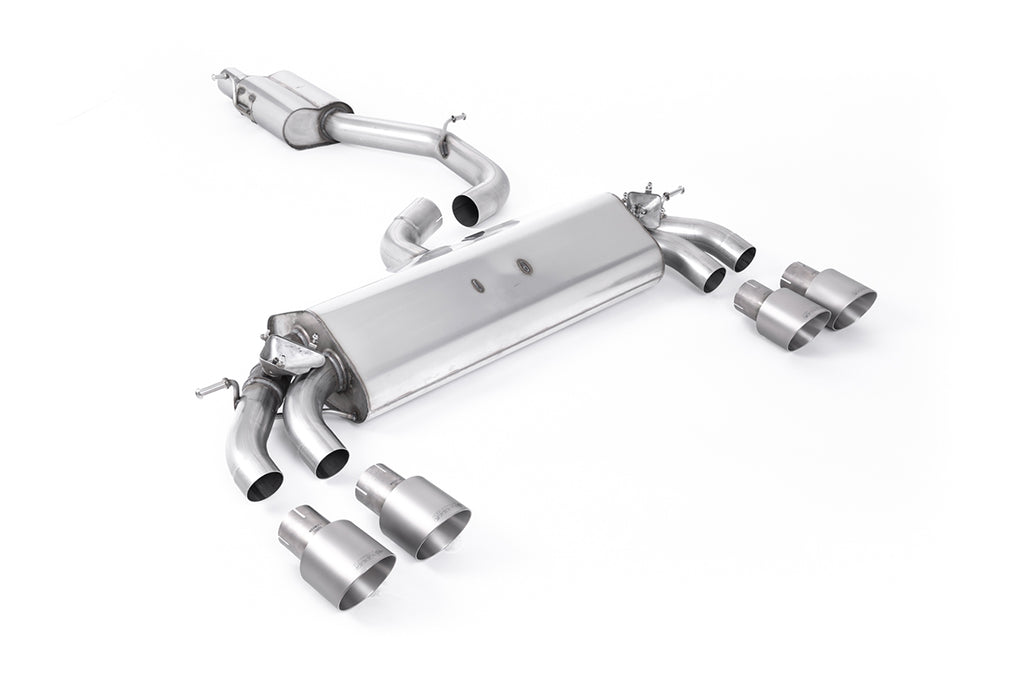 Audi S3 8V.2 - Resonated (Quieter) GPF/OPF-Back Exhaust System with Quad Round Titanium Trims