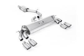 Audi S3 8V.2 - Resonated (Quieter) GPF/OPF-Back Exhaust System with Quad Oval Polished Tips