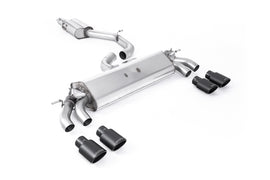 Audi S3 8V.2 - Resonated (Quieter) GPF/OPF-Back Exhaust System with Quad Oval Cerakote Black Trims