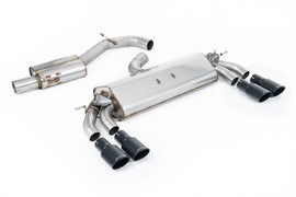 Audi S3 8V.2 Sportback - Resonated (Quieter) GPF/OPF-Back Exhaust System with Quad Oval Cerakote Black Trims