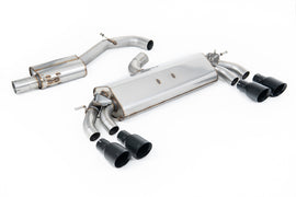 Audi S3 8V.2 Sportback - Resonated (Quieter) GPF/OPF-Back Exhaust System with Quad Round Cerakote Black Trims