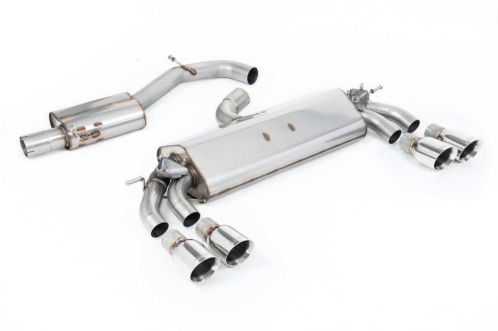 Audi S3 8V.2 Sportback - Resonated (Quieter) GPF/OPF-Back Exhaust System with Quad Round Polished Trims