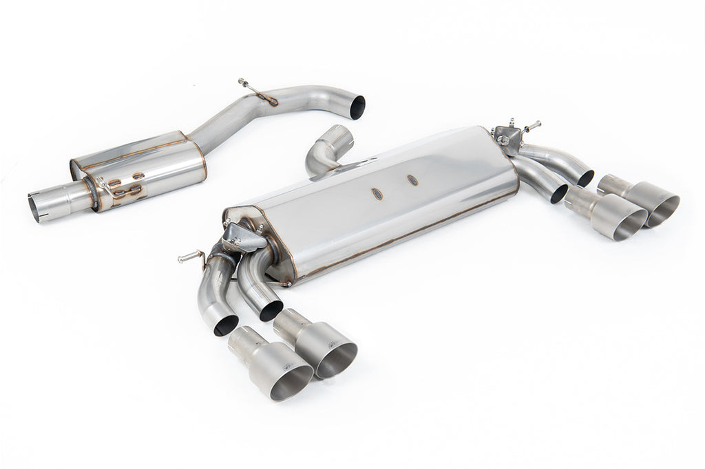 Audi S3 8V.2 Sportback - Resonated (Quieter) GPF/OPF-Back Exhaust System with Quad Round Titanium Trims