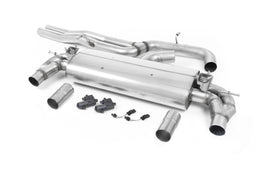 Audi RS3 8V - Non-Resonated (Louder) Cat-Back Exhaust System with Burnt Titanium Oval Trims