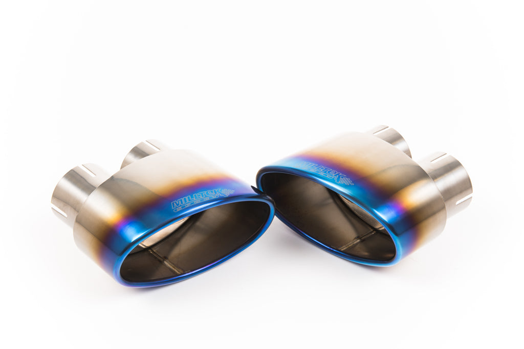 Audi RS5 B9 Non GPF Models - Resonated (Quieter) Cat-Back Exhaust System with Burnt Titanium Oval Trims