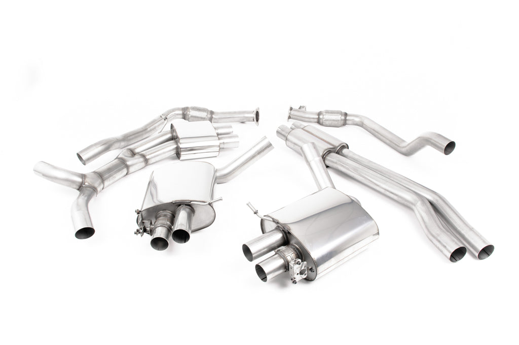 Audi RS5 B9 Non GPF Models - Resonated (Quieter) Cat-Back Exhaust System with Polished Oval Trims