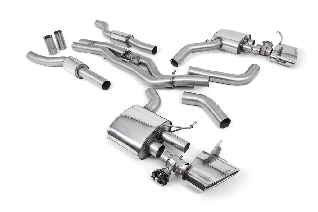 Audi RS6/RS7 C8 - Resonated (Quieter) Cat Back Back System with Polished Oval Trims