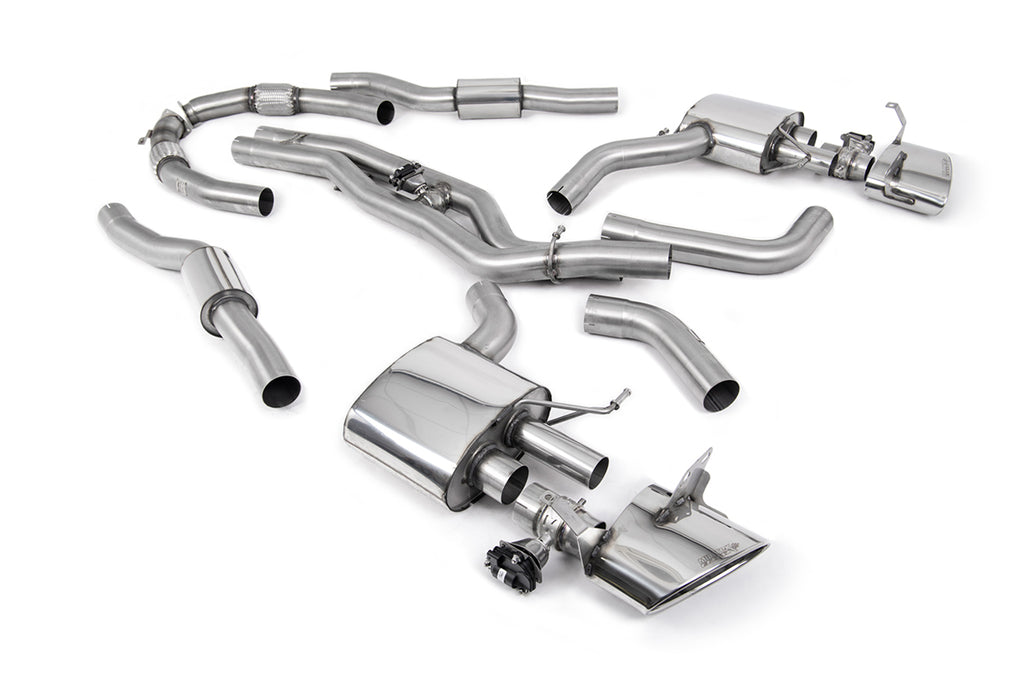 Audi RS6/RS7 C8 - Resonated Cat Back System (Twin 80mm) with Polished Oval Trims