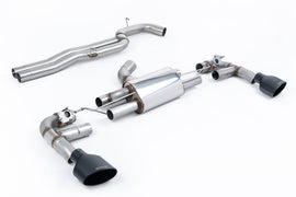 Audi RS3 8V Facelift - 80MM Non-Resonated Race (Loudest) Cat-Back Exhaust System with Cerakote Black Trims