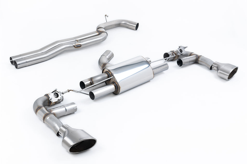 Audi RS3 8V Facelift - 80MM Non-Resonated Race (Loudest) Cat-Back Exhaust System with Titanium Trims