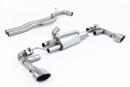 Audi RS3 8V Facelift - 80MM Non-Resonated Race (Loudest) Cat-Back Exhaust System with Titanium Trims