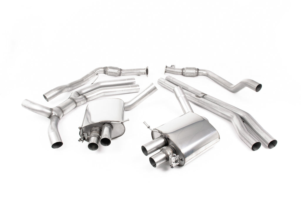 Audi RS5 B9.5 Non GPF Models - Road+ Cat Back Exhaust System with Burnt Titanium Oval Trims