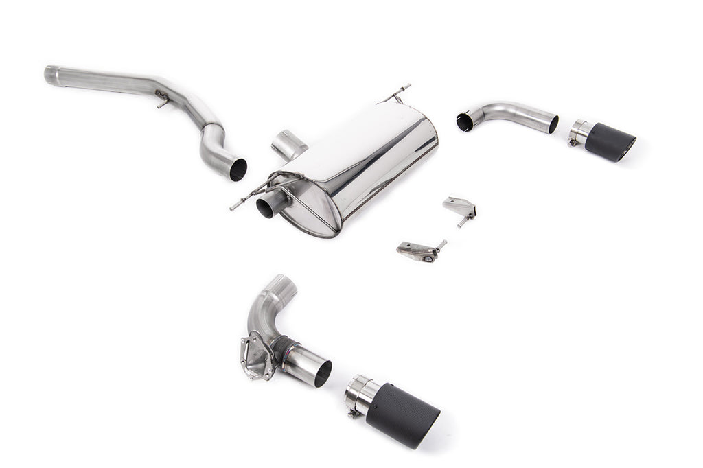 Non-Resonated (Louder) GPF/OPF-Back Exhaust System with Carbon Jet-90 Trims