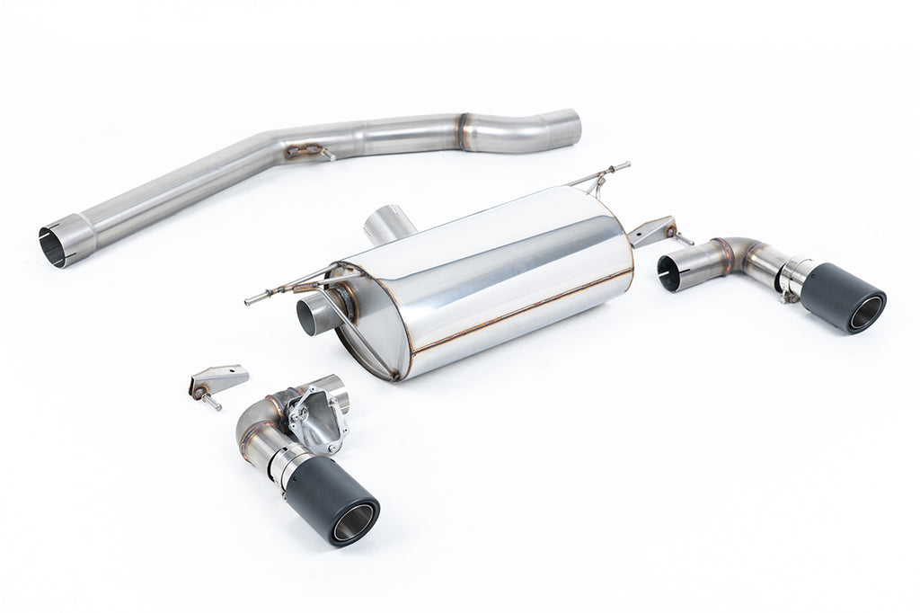 BMW F20/21 M140i - Non-Resonated (Louder) GPF/OPF-Back Exhaust System with  Carbon Fibre Jet-90 Trims