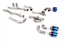 Load image into Gallery viewer, BMW M8 F91/92/93 (GPF Equipped) - OPF/GPF Back System with valved Rear Silencer Bypass &amp; GT-115 Burnt/Blue Titanium Trims