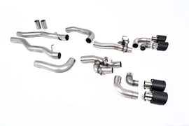 BMW M8 F91/92/93 (GPF Equipped) - OPF/GPF Back System with valved Rear Silencer Bypass & JET-115 Carbon Trims