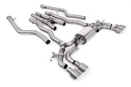 BMW M5 F90 LCI (GPF Equipped) - Cat Back Exhaust System with Brushed Titanium GT-100 Trims