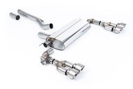 BMW F40 M135i - Maxton x Milltek - OPF/GPF Back Exhaust System with Quad GT-100 Brushed Titanium Trims - Fits Maxton Diffuser Only