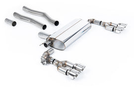 BMW F40 1 Series 128ti - Maxton x Milltek - OPF/GPF Back Exhaust System with Quad GT-100 Polished Trims - Fits Maxton Diffuser Only