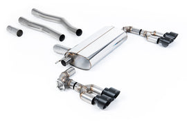 BMW F40 1 Series 128ti - Maxton x Milltek - OPF/GPF Back Exhaust System with Quad GT-100 Cerkote Black Trims - Fits Maxton Diffuser Only