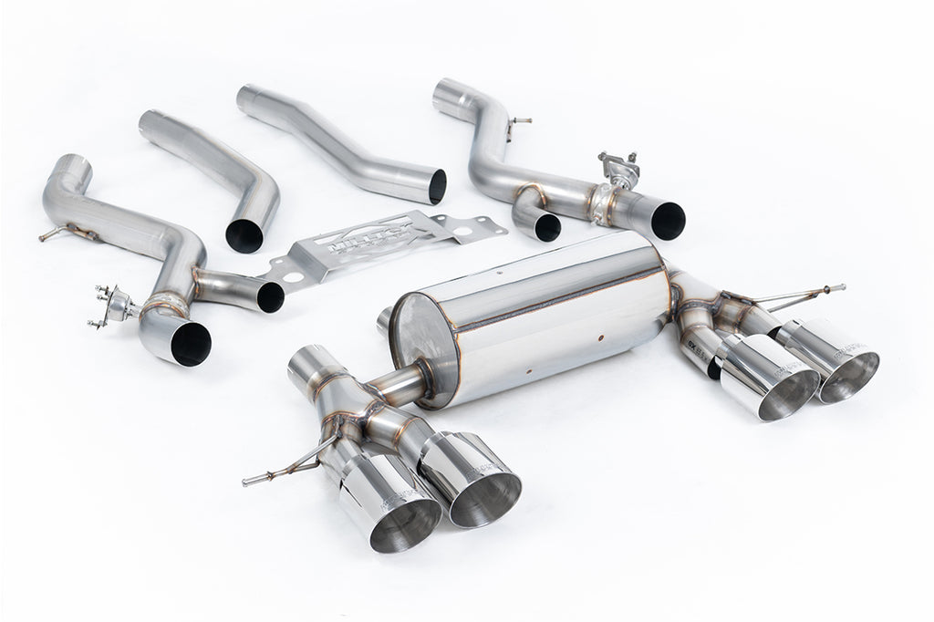 BMW G87 M2 - OPF/GPF Back with Centre Resonator Bypass &amp; GT-115 Polished Trims