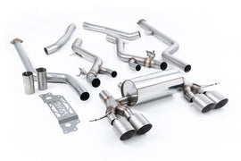 BMW G87 M2 - Non Resonated Cat-Back with Brushed Titanium Trims (Removes Secondary Cats)