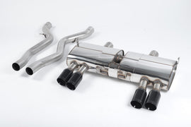BMW E90/E92 M3 - Cat-Back Exhaust System with Quad Ceramic Black Trims