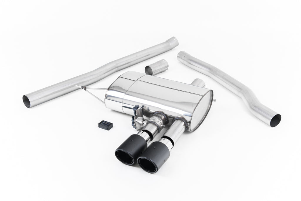Mini Cooper S F56 - Valved &amp; Non-Resonated (Louder) Cat-Back Exhaust System with Carbon Fibre Tips