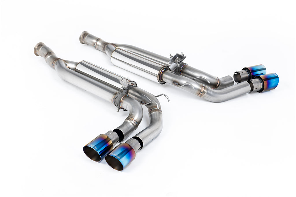 Mercedes G63 W463 (UK/Euro GPF Models) - Cat-Back Exhaust System with Burnt/Blue Titanium Trims