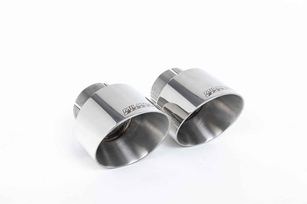 Porsche 991.2 GT3 &amp; GT3 RS - GT-100 Polished Trims &amp; Mounting Plate - Fits to OE Silencer