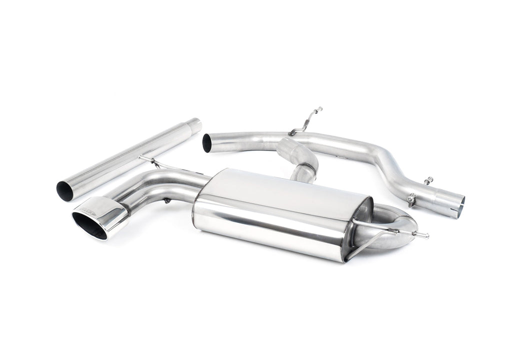 Seat Leon 2.0 TDI - Non-Resonated (Louder) Cat-Back Exhaust System with Oval Tips (Non Detachable)