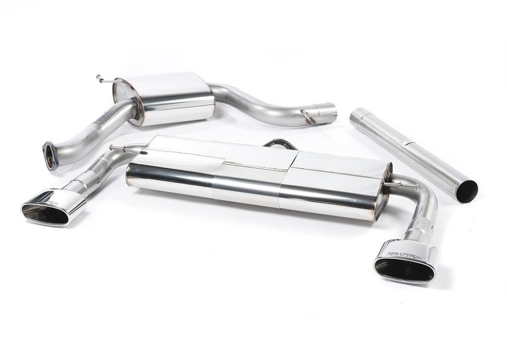 Seat Leon Cupra 280/290 (Non GPF Models) - Resonated (Quieter) Cat-Back Exhaust System with Front Silencer Delete &amp; Polished Oval Tips