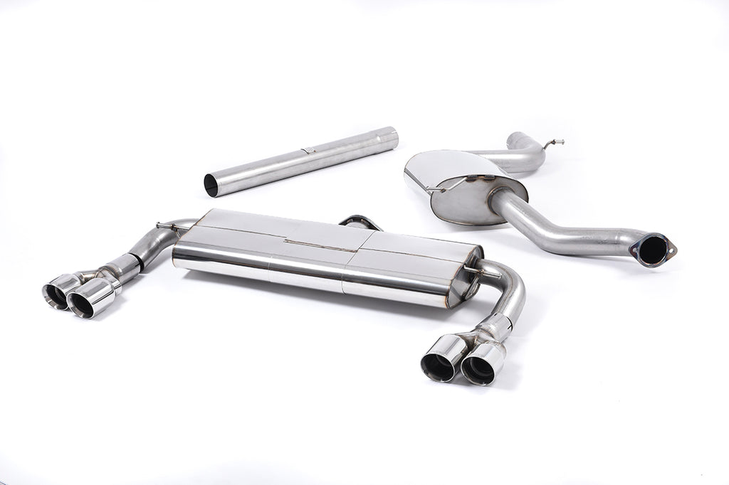 Seat Leon Cupra 280/290 (Non GPF Models) - Resonated (Quieter) Cat-Back Exhaust System with Front Silencer Delete &amp; Quad Polished Round Tips