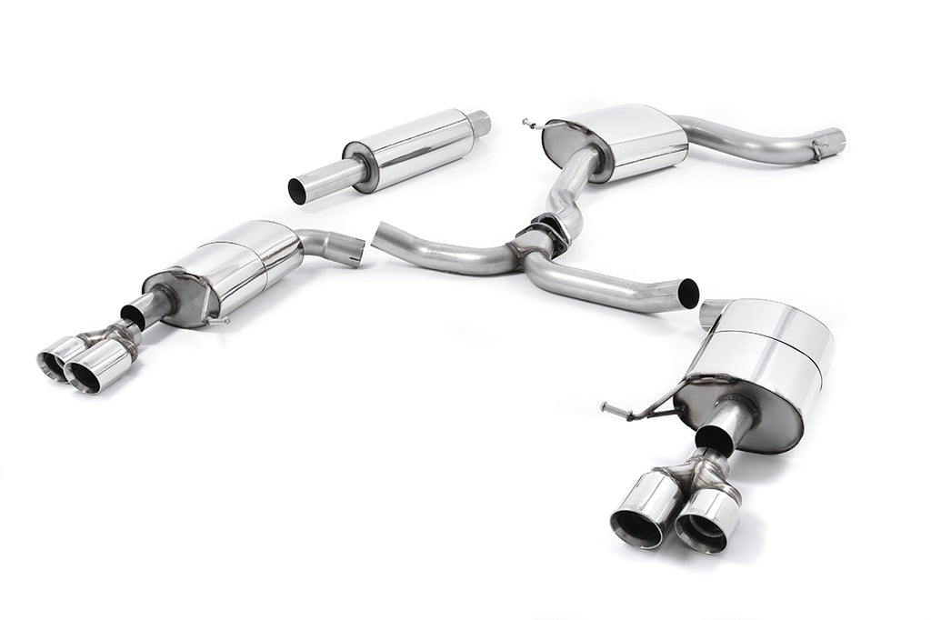Seat Leon ST Cupra 280/290 2.0 TSI (Non GPF Models) - Resonated (Quieter) Cat-Back Exhaust System with Quad Round Polished Tips