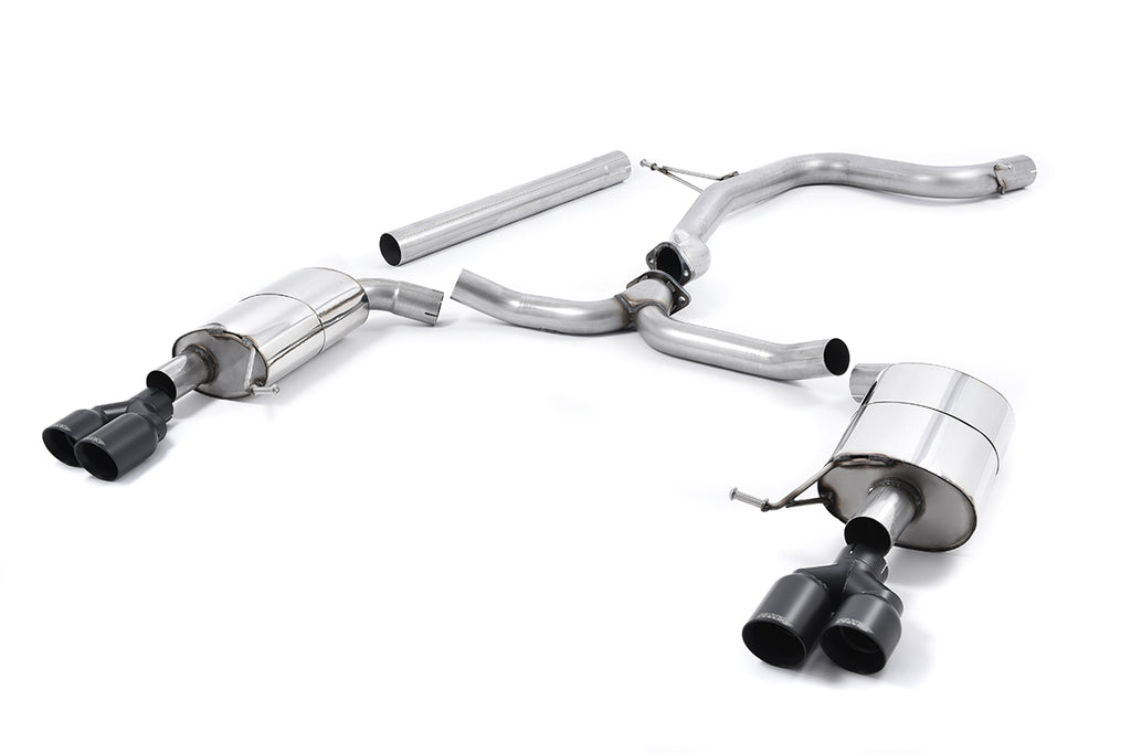 Seat Leon ST Cupra 280/290 2.0 TSI (Non GPF Models) - Non-Resonated (Louder) Cat-Back Exhaust System with Quad Round Cerakote Black Tips