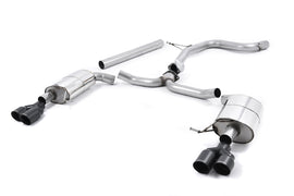 Seat Leon ST Cupra 280/290 2.0 TSI (Non GPF Models) - Non-Resonated (Louder) Cat-Back Exhaust System with Quad Round Cerakote Black Tips