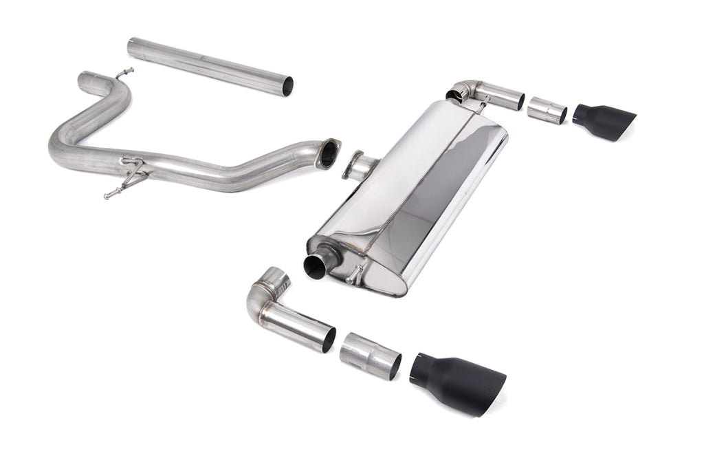 Seat Leon Cupra R 310ps - Non-Resonated (Louder) Cat-Back Exhaust System with GT-100 Cerakote Black Trims