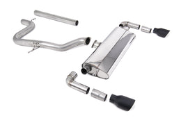 Seat Leon Cupra R 310ps - Non-Resonated (Louder) Cat-Back Exhaust System with GT-100 Cerakote Black Trims