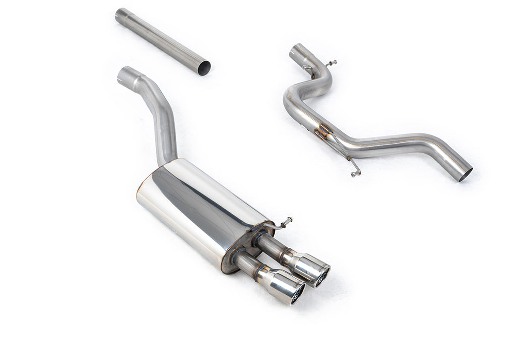 Skoda Octavia vRS 2.0 TSI/2.0T FSI - Non-Resonated (Louder) Cat-Back Exhaust System with Twin Polished Trims
